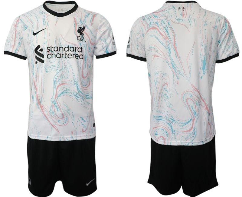 Men 2022-2023 Club Liverpool away white blank Soccer Jersey->liverpool jersey->Soccer Club Jersey